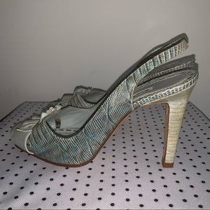 Manolo Blahnik Lizard Peep-toe Pumps